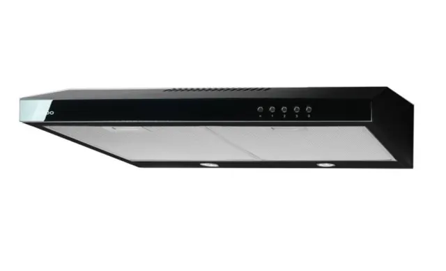 Okap podszafkowy AKPO WK-7 K GLASS 50 cm, LED, czarne szkło