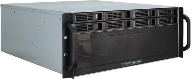 Inter-Tech 4U-4408 Rack Czarny Srebrny