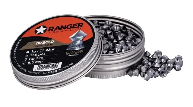 Śrut 5 5 mm RANGER Diabolo Sharp szpic 250 szt. 1 00 g
