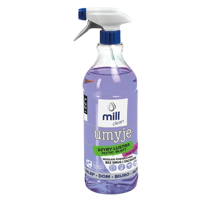 MILL CLEAN UMYJE Płyn do mycia szyb luster glazury o Zapachu Maciejki 1 22l