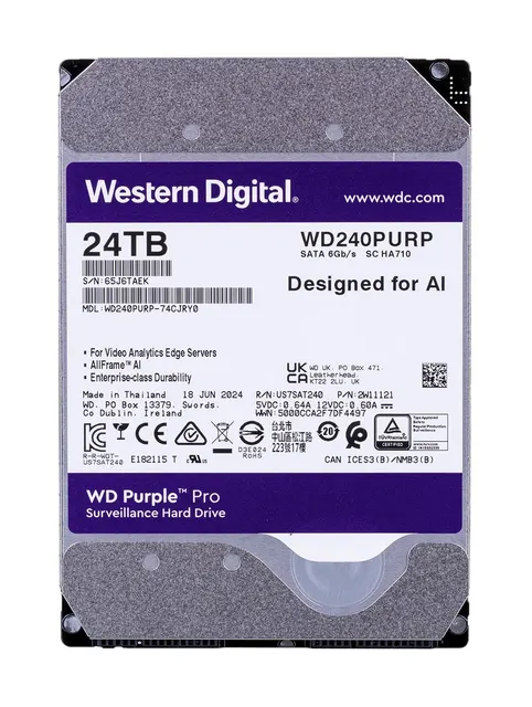 Dysk HDD WD Purple Pro WD240PURP (24 TB ; 3.5 ; 512 MB; 7200 obr/min)
