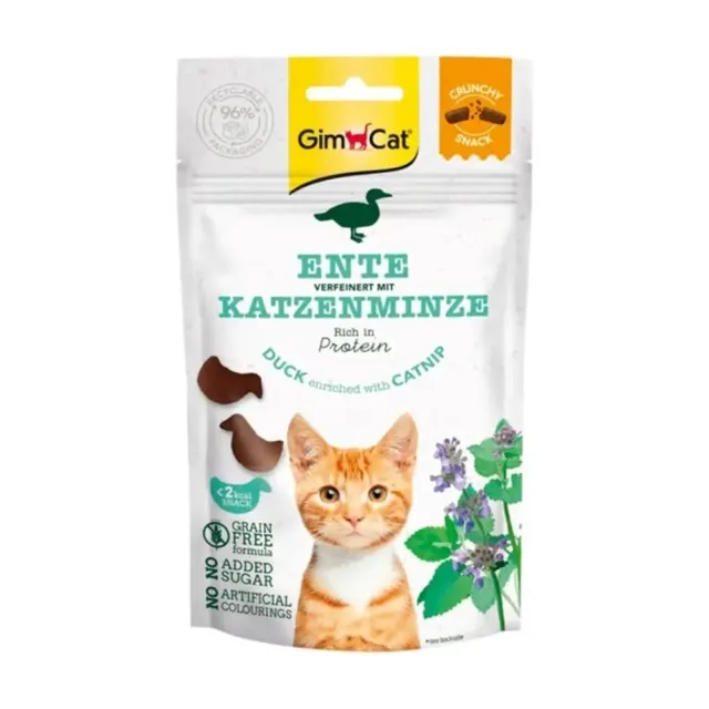 GimCat Crunchy Snacks Duck enriched with Catnip 50g