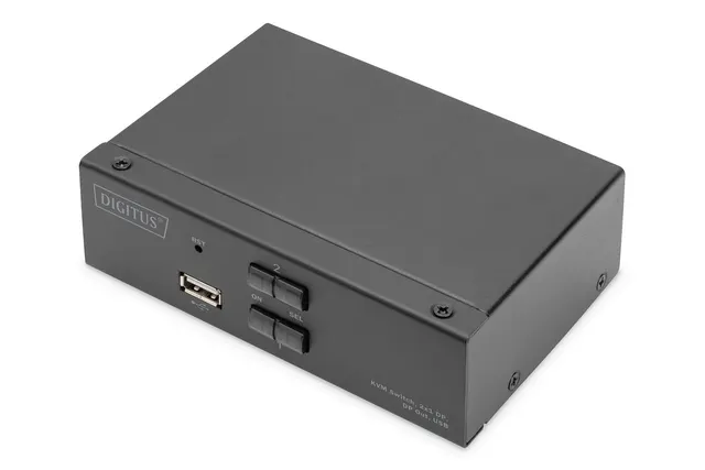 Digitus Przełącznik KVM 2x1 DP DP Out USB