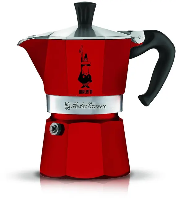 Kawiarka na 3 filiżanki Moka Express 5466 BIALETTI czerwona