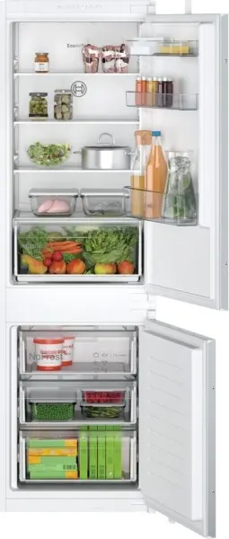 Lodówka BOSCH KIN86NSE0 do zabudowy z dolnym zamrażalnikiem 177.2 x 54.1 cm zawias ślizgowy NoFrost