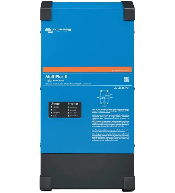 Victron Energy MultiPlus-II adapter zasilający/inwentor Wewnętrzna 3000 W Czarny Niebieski