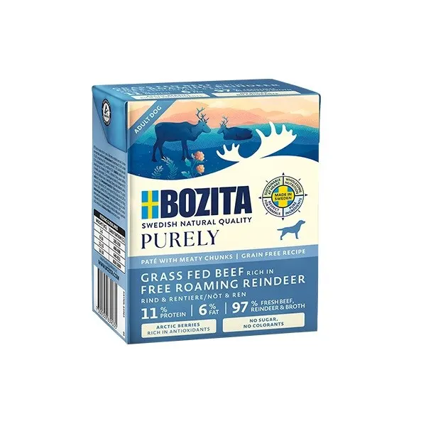 BOZITA Purely wołowina z reniferem pasztecik z kawałkami mięsa 370g