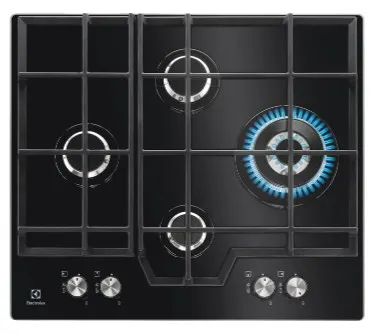 Electrolux KGG6456K Czarny Wbudowany 59 cm Gaz 4 stref(y)