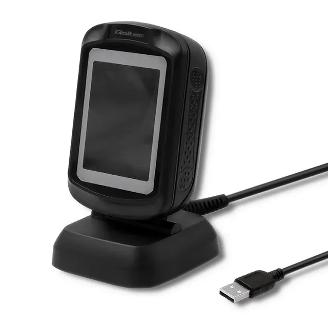 QOLTEC CZYTNIK KODÓW KRESKOWYCH STACJONARNY, 1D I 2D, USB