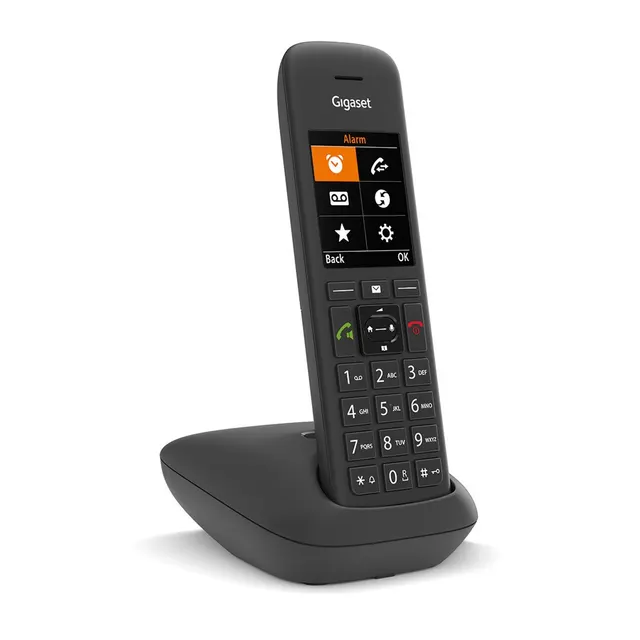 Telefon bezprzewodowy Gigaset C575HX w systemie DECT Nazwa i identyfikacja dzwoniącego Czarny