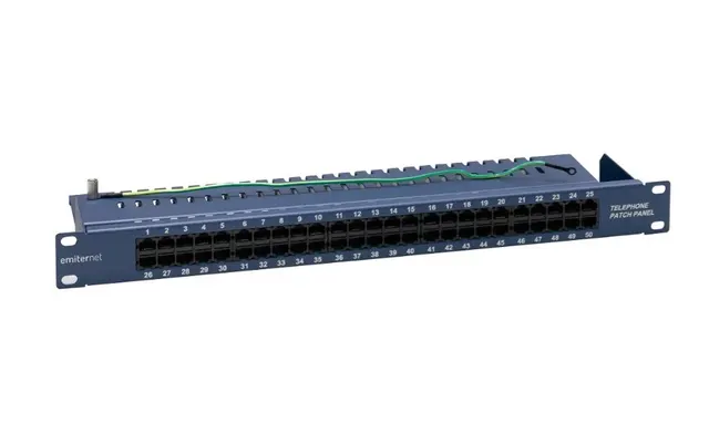 EmiterNet Panel 19 telefoniczny/ISDN 50XRJ45 (1U) niebieski