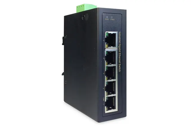 Przemysłowy 5-portowy przełącznik Gigabit