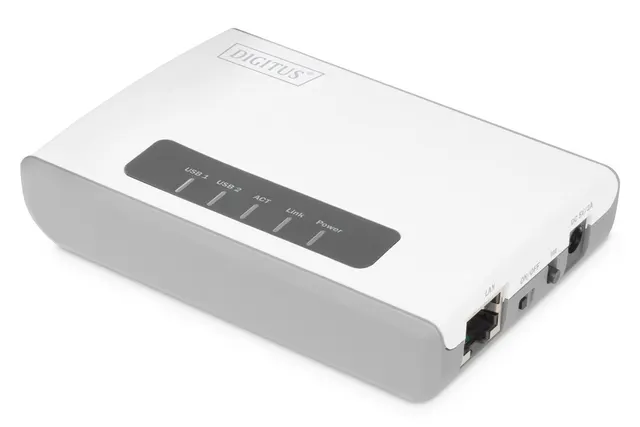 DIGITUS SERWER SIECIOWY WIELOFUNKCYJNY BEZPRZEWODOWY 2-PORTOWY USB 2.0 300MBPS DN-13024