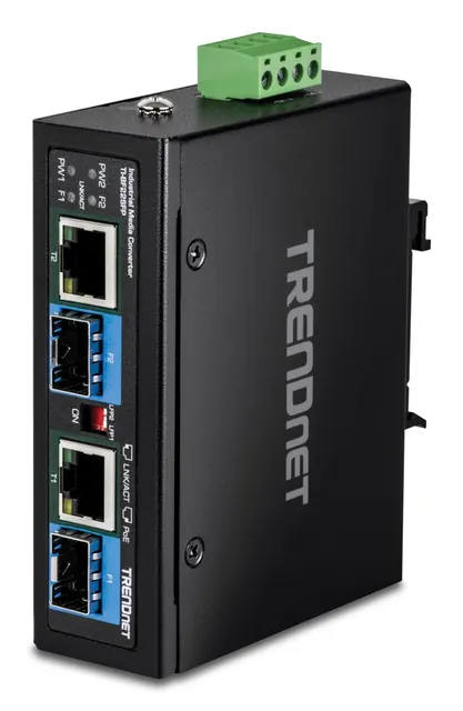 Trendnet TI-BF22SFP konwerter sieciowy 1000 Mbit/s Czarny