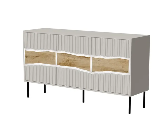 Komoda INSERTO 3D 143 5x40x80 kaszmir + LED