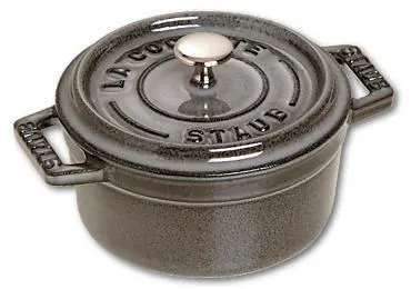 Mini garnek żeliwny okrągły Staub - 250 ml Grafitowy
