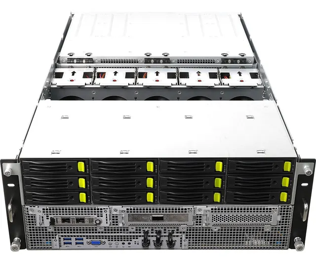 Platforma ASRock Rack (4U) AMD Epyc 7000 (12xLFF 2x10GbE 10xGPU Red. PSU IPMI)
