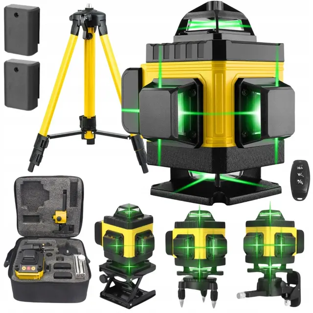 Extralink, Zestaw poziomica laserowa krzyżowa płaszczyznowa laser 4D ze statywem