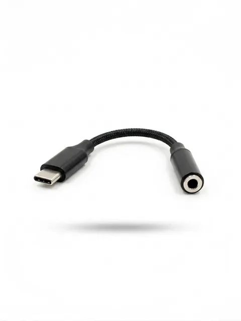 VAKOSS ADAPTER DO SŁUCHAWEK TYPE-C – MINI JACK 3.5MM TC-5681 CZARNY