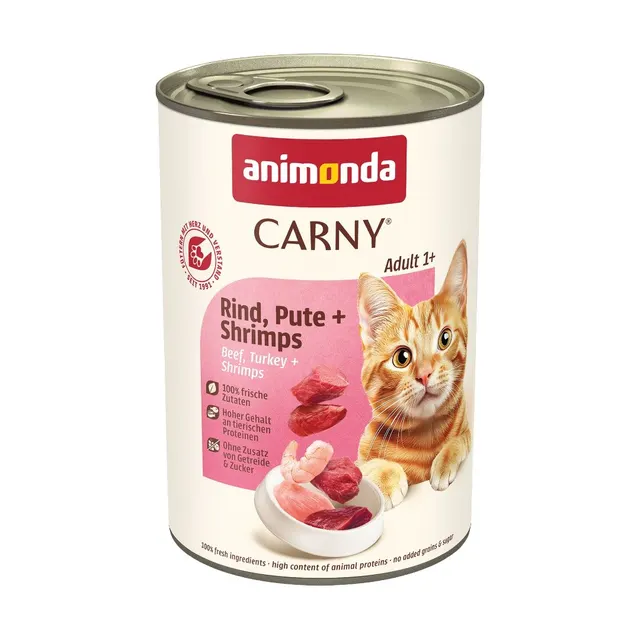 ANIMONDA Carny Adult wołowina indyk i krewetki - mokra karma dla kota - 400g