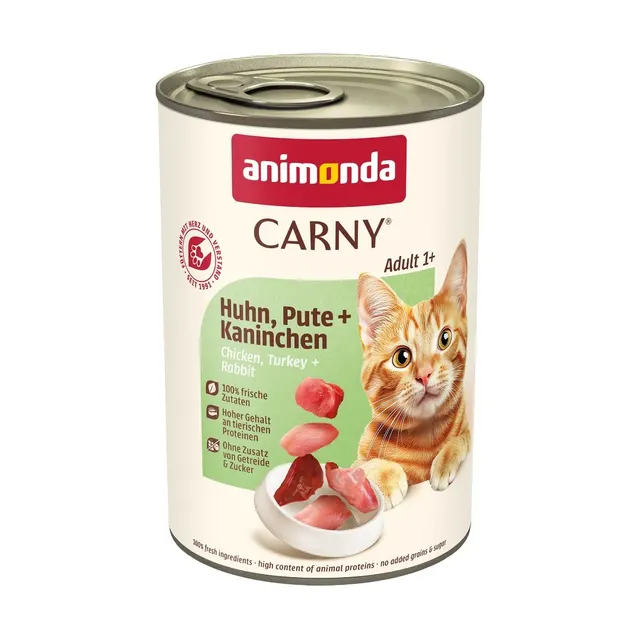 ANIMONDA Carny Adult kurczak indyk królik - mokra karma dla kota - 400g