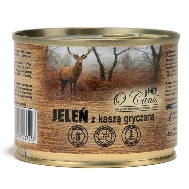O'Canis konserwa Jeleń z kaszą gryczaną dla psa 200g