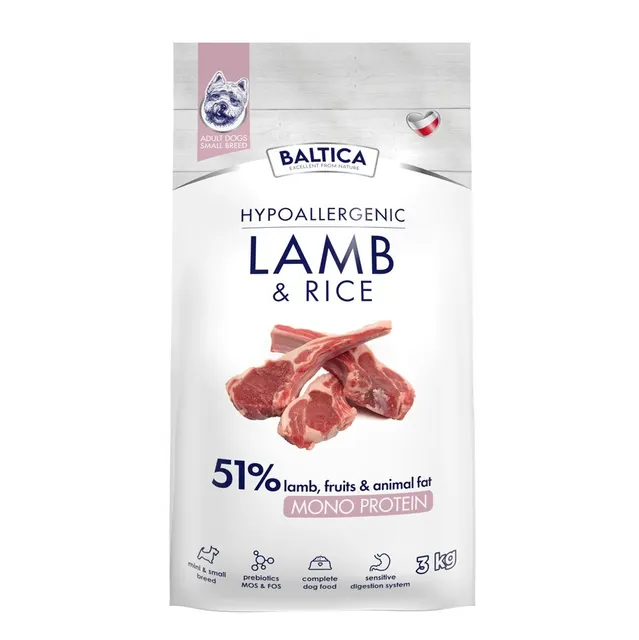 BALTICA NUTRACEUTIC Hypoallergenic Lamb & Rice XS/S 3kg