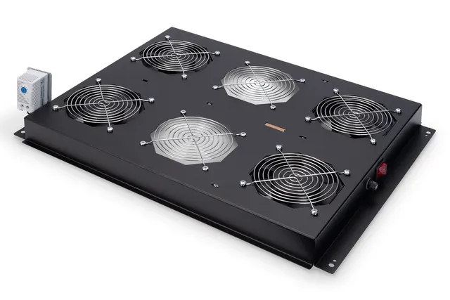 Digitus Panel wentylacyjny 19'' dla szaf serwerowych serii Unique 4 x wentylator termostat czarny
