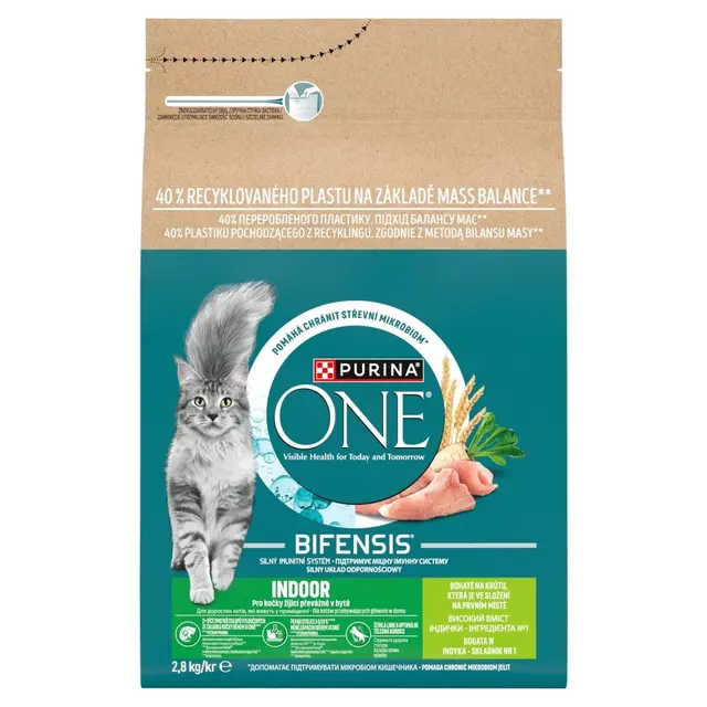 Purina ONE Indoor z indykiem 2 8kg