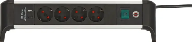 Listwa zasilająca Brennenstuhl Steckdosenleiste ALU-Office-Line 4gn. 1 8m USB