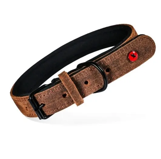 ZOLUX Obroża d/psa skórz.komfort 30cm/14mm brązowy