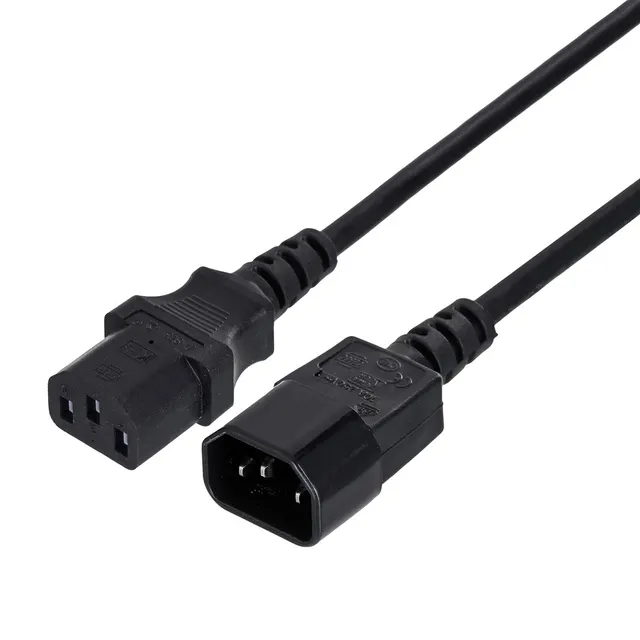 Kabel GEMBIRD PC-189-VDE (C13 / IEC C13 / IEC 320 C13 - C14 ; 1 8m; kolor czarny)