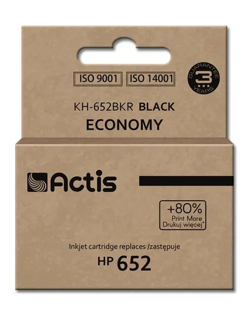 Actis KH-652BKR Tusz (zamiennik HP 652 F6V25AE; Standard; 15 ml; 650 stron czarny)
