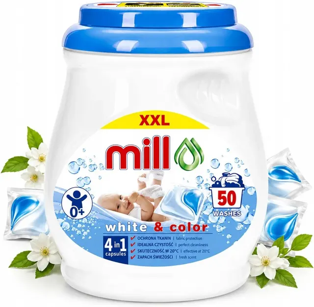 MILL PROFESSIONAL Kapsułki do prania BABY DUO CAPS 50