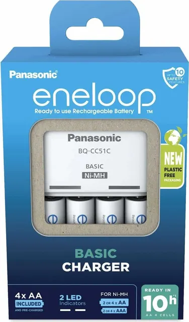 ŁADOWARKA PANASONIC BASIC + 4x AA ENELOOP 2000 mAh