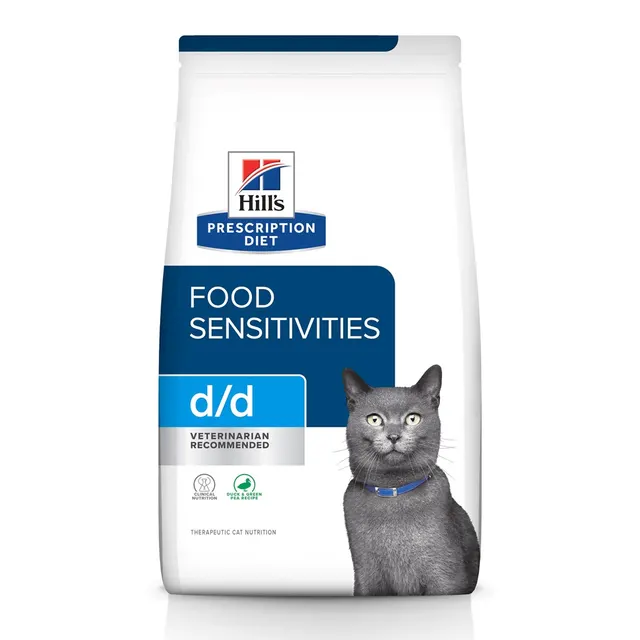 HILL'S Prescription Diet Food Sensitivities d/d Feline z kaczką i zielonym groszkiem - sucha karma dla kota z alergią - 1 5 kg