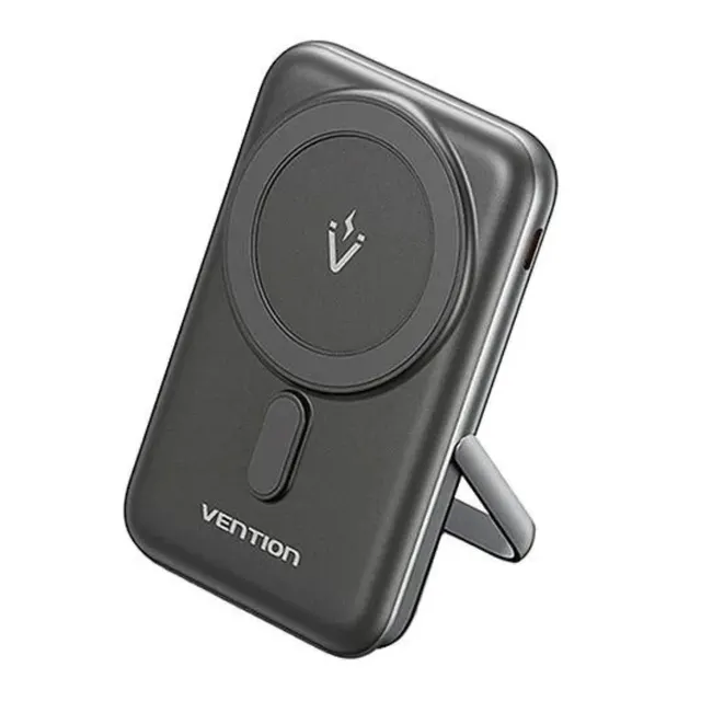 Bezprzewodowy magnetyczny powerbank Vention 20W PD 10000 mAh czarny