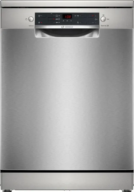 Zmywarka wolnostojąca 60 cm BOSCH SMS25GI09F Serie 2, klasa A, 12 kpl, HygienePlus, AquaStop, inox