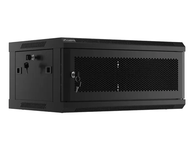 SZAFA INSTALACYJNA RACK WISZĄCA 19 4U 600X450 CZARNA DRZWI PERFOROWANE LANBERG (FLAT PACK)
