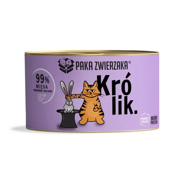 Paka Zwierzaka królik karma mokra dla kota 200g
