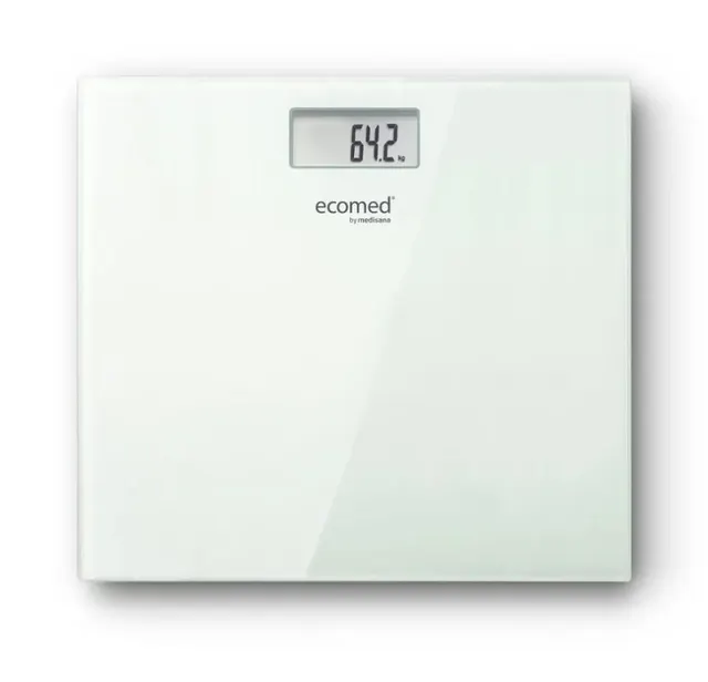 Waga osobowa Ecomed by Medisana PS-72E do 150 kg, Step On, 300 x 300 mm, biały