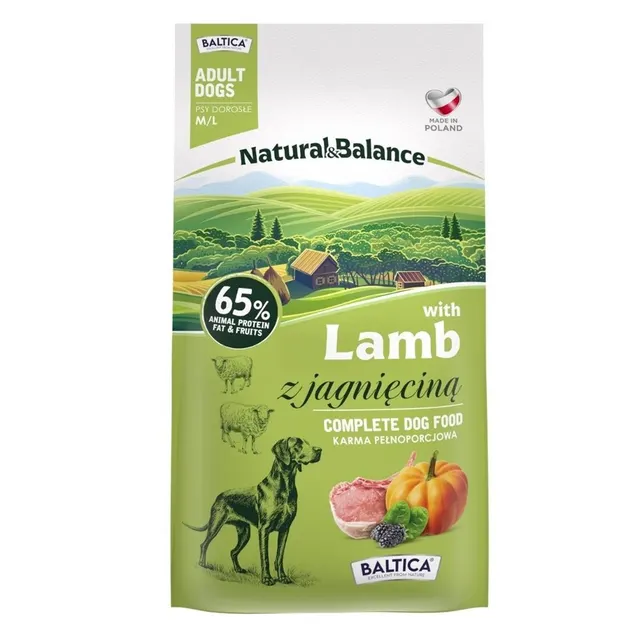 BALTICA NATURAL&BALANCE Jagnięcina M/L 3kg