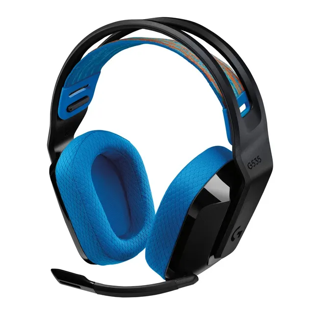Zestaw słuchawkowy Logitech G G535 Bezprzewodowy Opaska na głowę Gaming Czarny Niebieski