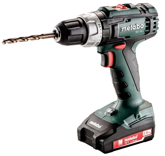 Metabo BS 18 L 1800 RPM Zamek centralny 1 6 kg Czarny Zielony Czerwony Srebrny