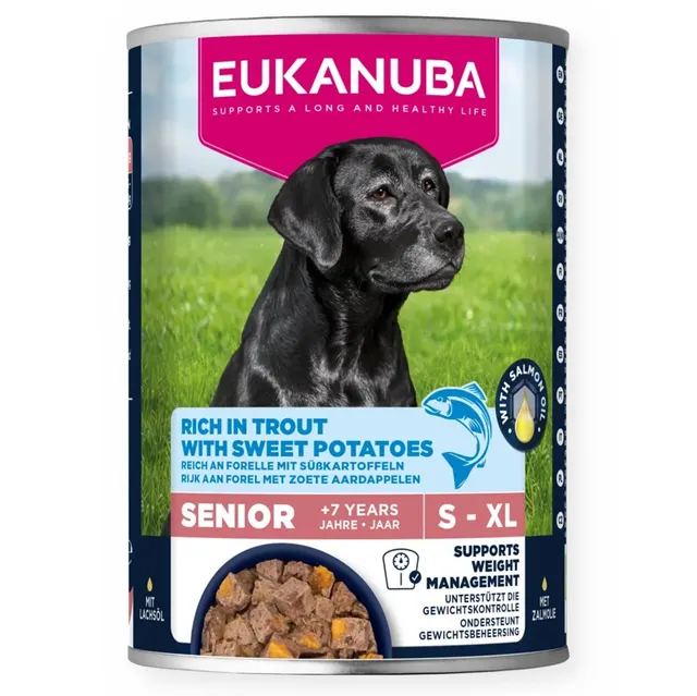 EUK DOG CAN LC SR AB TRUT&SWPT 400G