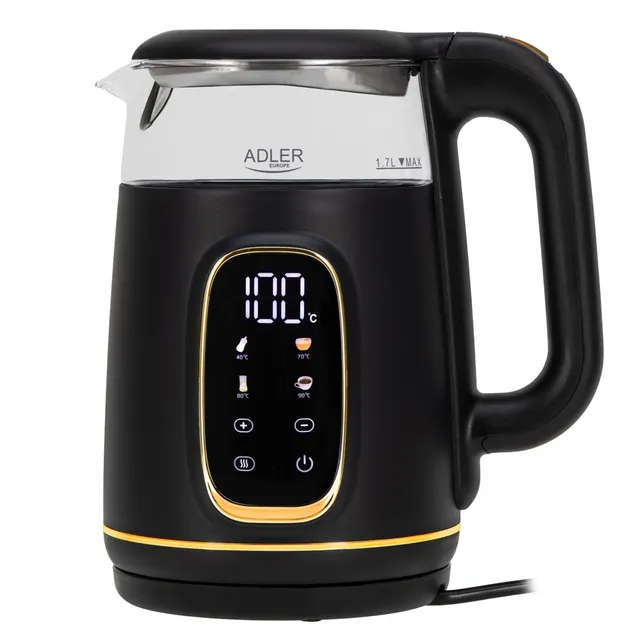 Czajnik elektryczny ADLER AD 1305 czarno-złoty