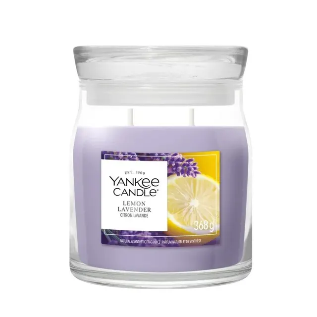 Świeca średnia LEMON LAVENDER YANKEE