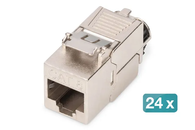 Digitus Moduł CAT 8.1 Keystone ekranowany beznarzędziowe złącze montażowe - 24 szt.
