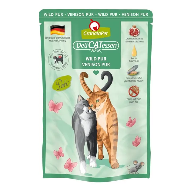 GranataPet DeliCatessen mokra karma z dziczyzną saszetki dla kota 85g