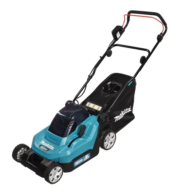 Makita DLM382PM2 kosiarka Bateria Czarny Niebieski